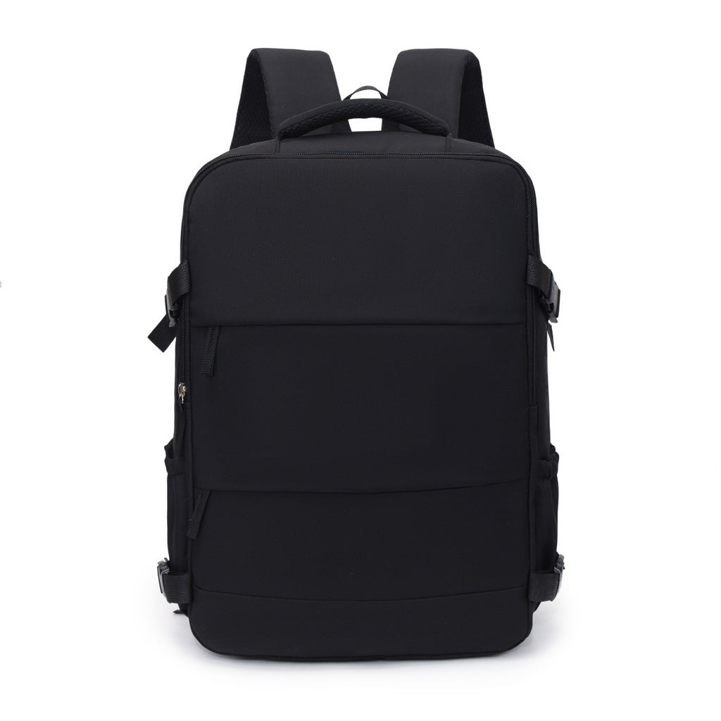 "Large capacity travel backpack with laptop compartment, adjustable shoulder straps, and multi-pocket organization for travel, work, and school"