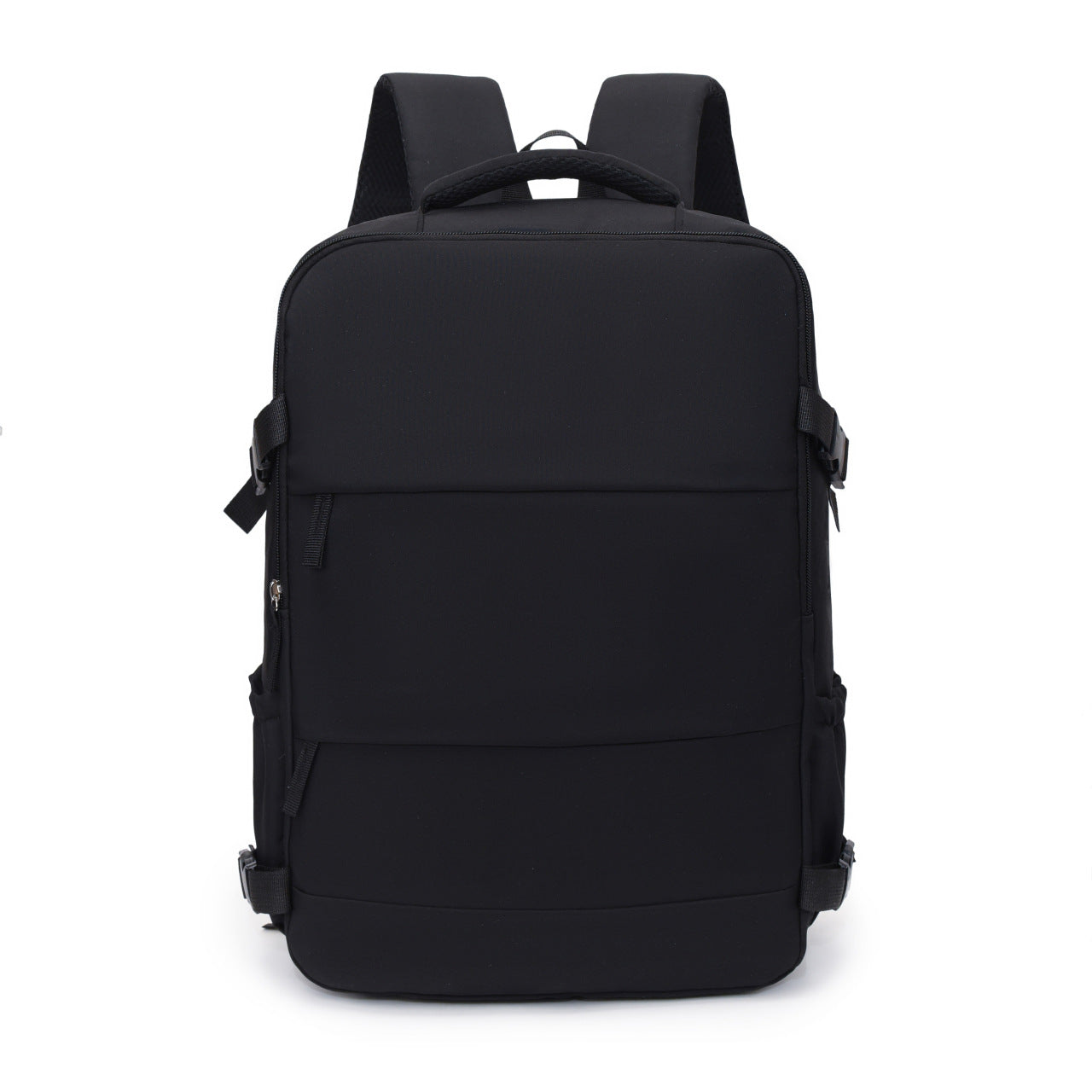 "Large capacity travel backpack with laptop compartment, adjustable shoulder straps, and multi-pocket organization for travel, work, and school"