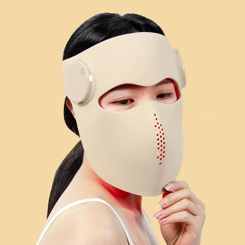 USB-powered red LED facial light mask