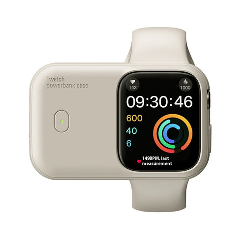 Apple Watch portable wireless charging case 1200mAh power bank, available in Brown, Midnight Blue and Starlight for 44/45mm and 49mm – YLR Essentials