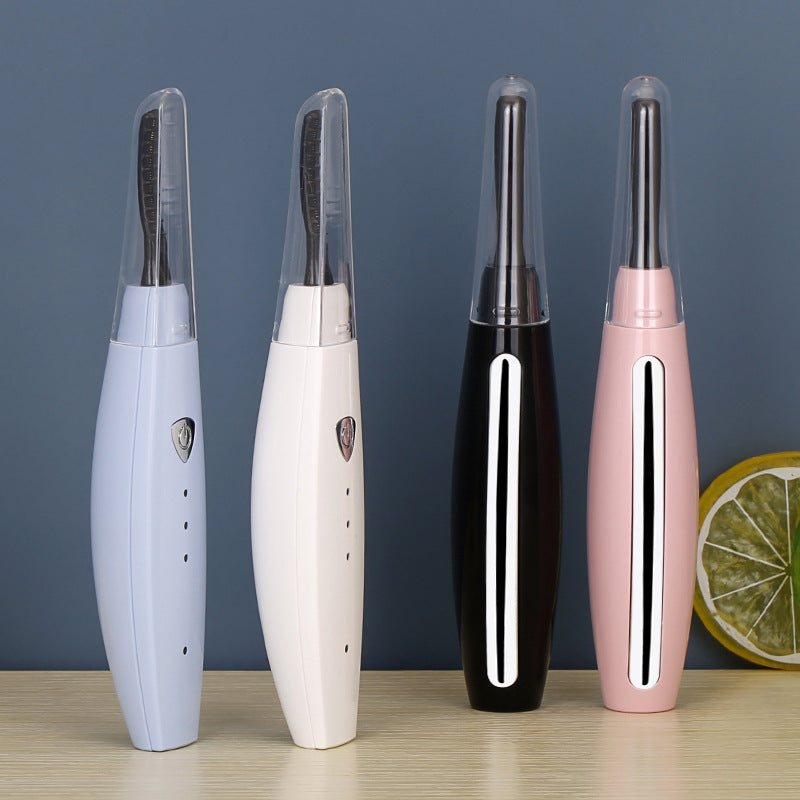 Rechargeable eyelash curler with three temperature settings