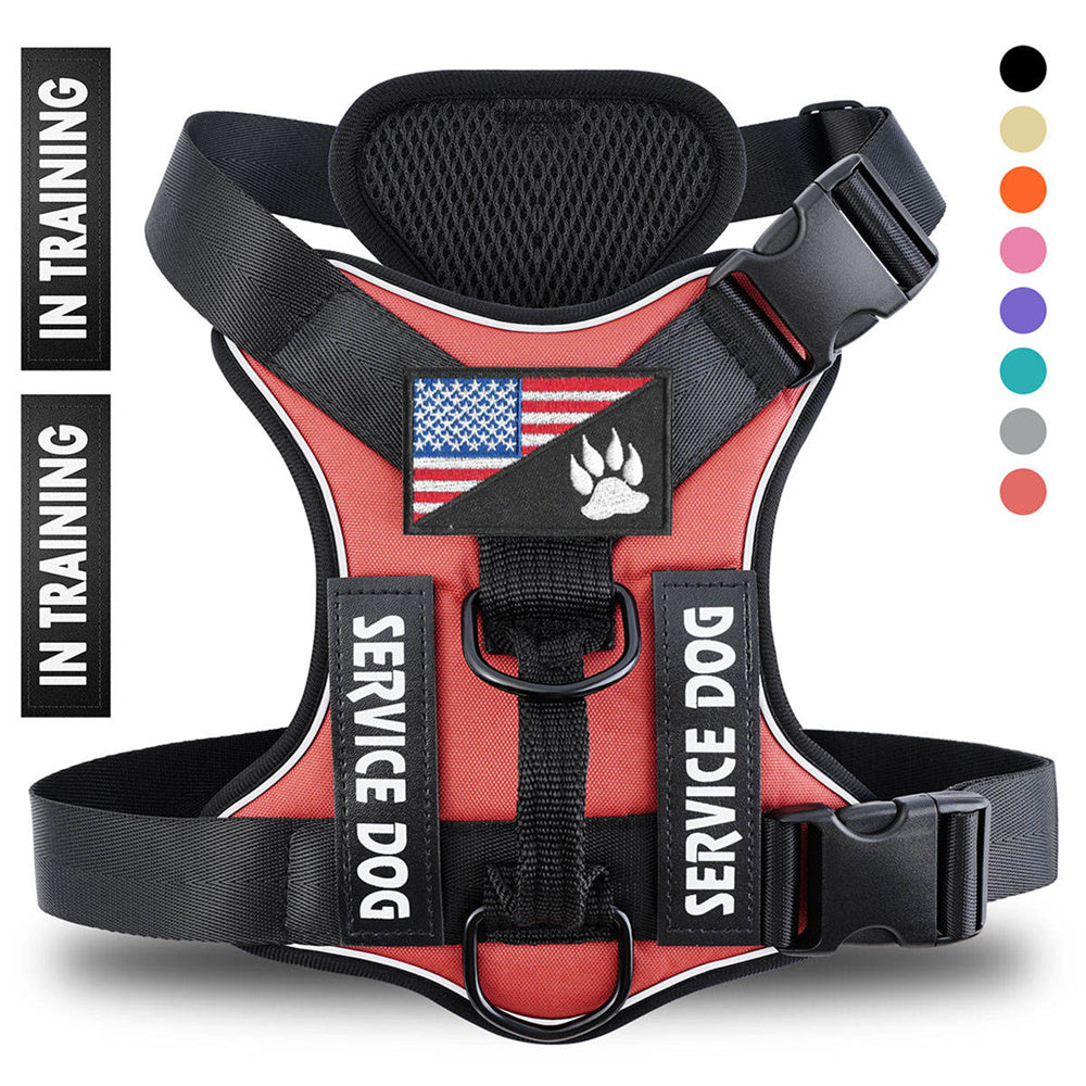 Tactical Service Dog Harness — Digital Camo with Removable Patches