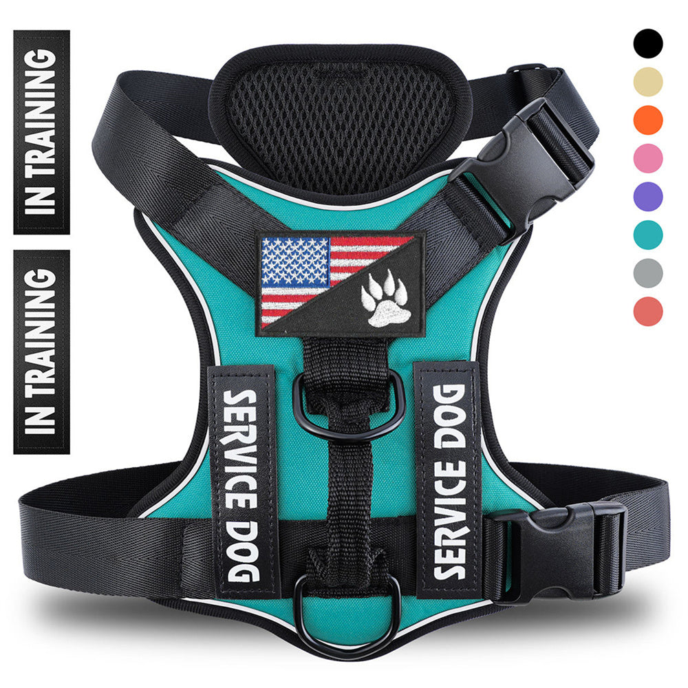 Tactical Service Dog Harness — Digital Camo with Removable Patches