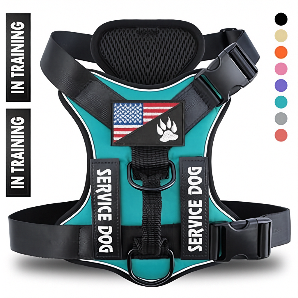 Reflective Breathable Dog Harness – Adjustable Polyester & Nylon, Quick-Release, Eco-Friendly