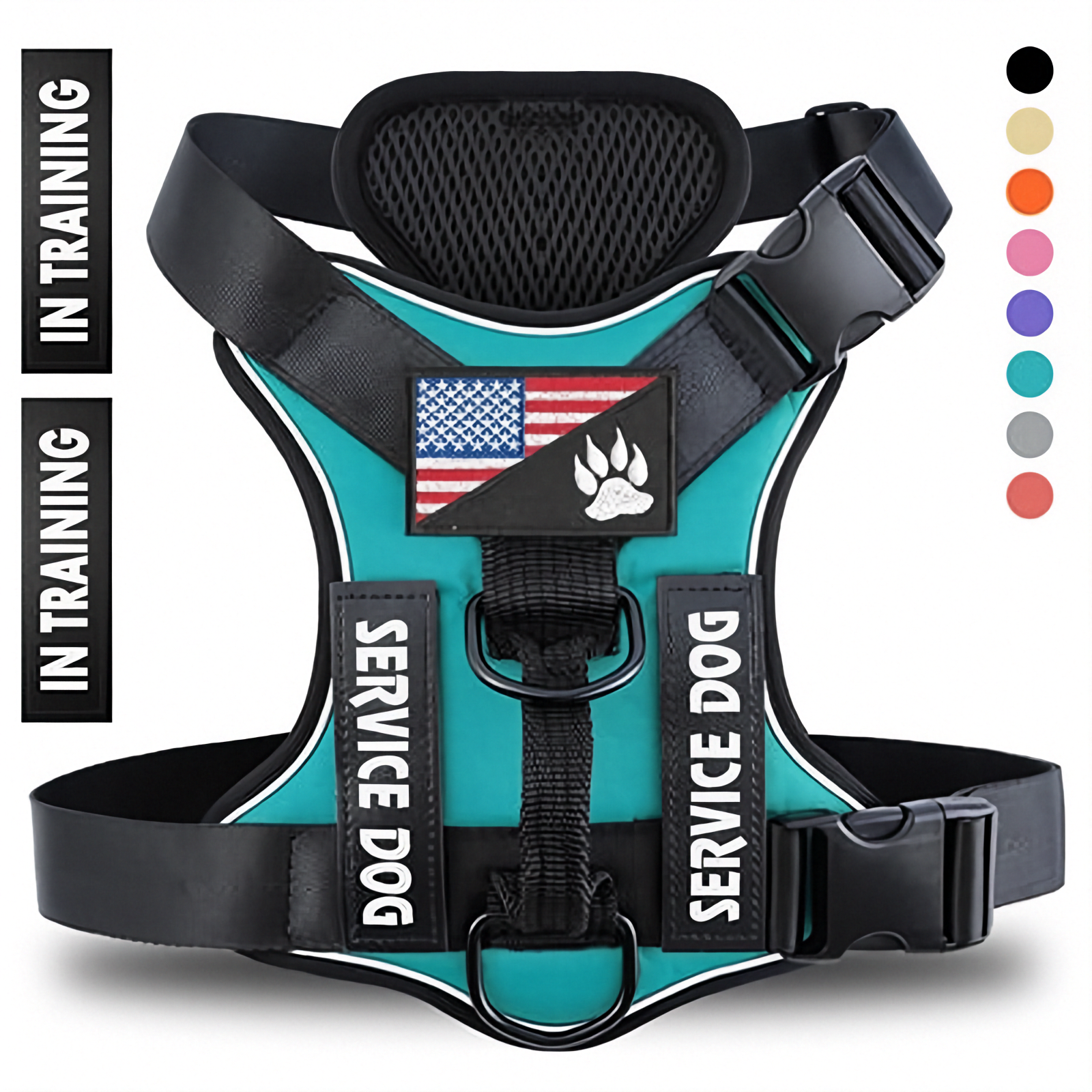 Reflective Breathable Dog Harness – Adjustable Polyester & Nylon, Quick-Release, Eco-Friendly