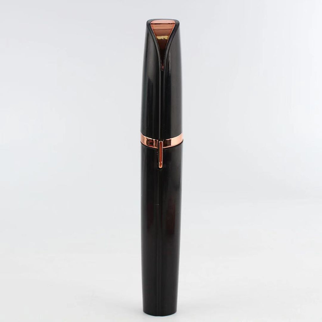 Original black electric eyebrow trimmer with rose-gold accents